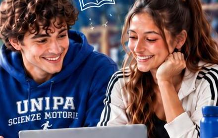 Due studenti studiano insieme con un computer