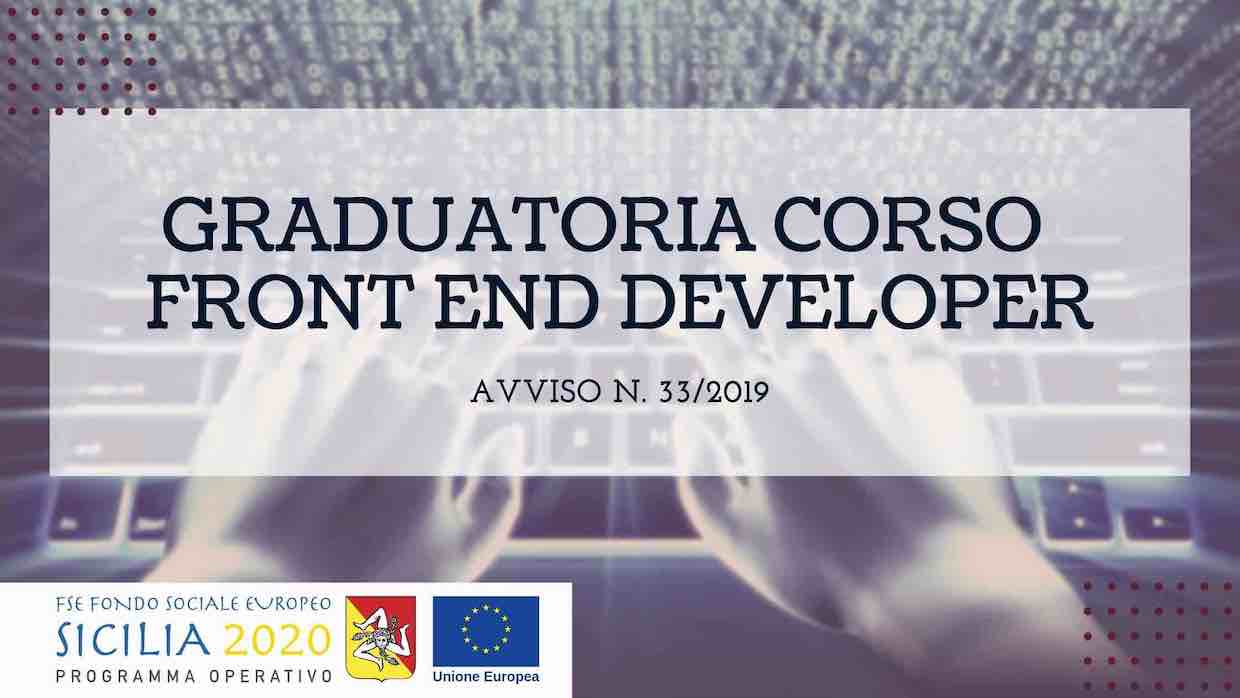 Graduatoria Corso Front End avviso 33 2019