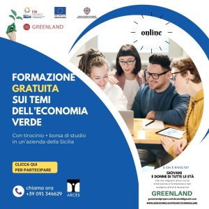 GREENLAND creare nuove opportunità di lavoro attraverso la sostenibilità ambientale, previste borse di studio